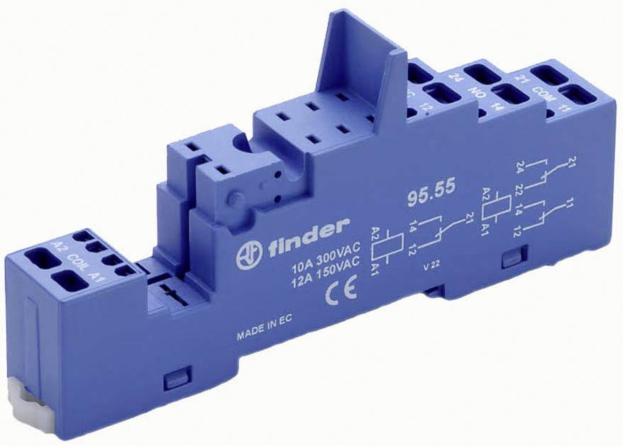 Finder 95.55 Relaissockel Finder 40.51, Finder 40.52, Finder 41.61, Finder 44.62 (L x B x H) 95.6 x 15.8 x 32.5 mm 1 St.