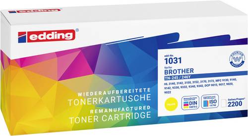 Edding Toner ersetzt Brother TN-245Y + TN-246Y Kompatibel Gelb 2200 Seiten EDD-1031 18-1031
