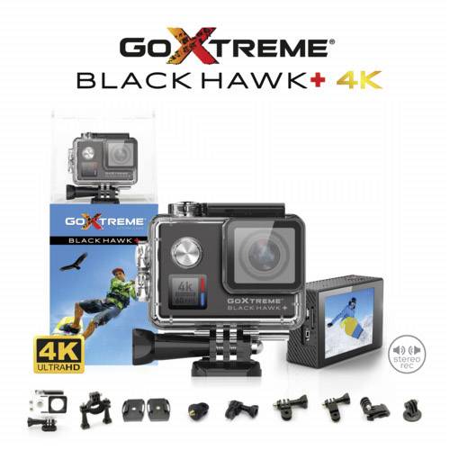 Easypix GoXtreme Black Hawk+ Action Cam Webcam, 4K, Wasserfest