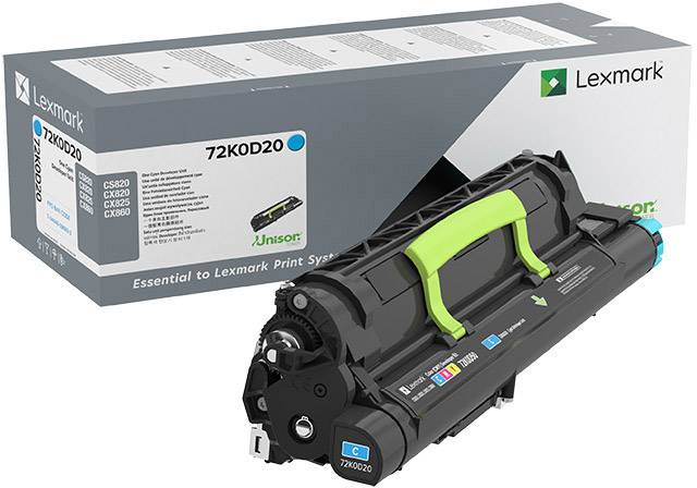 Lexmark Entwicklereinheit Entwicklereinheit CS820 CS827 CX820 CX825 CX827 CX860 72K0D20 Original Cyan 300000 Seiten