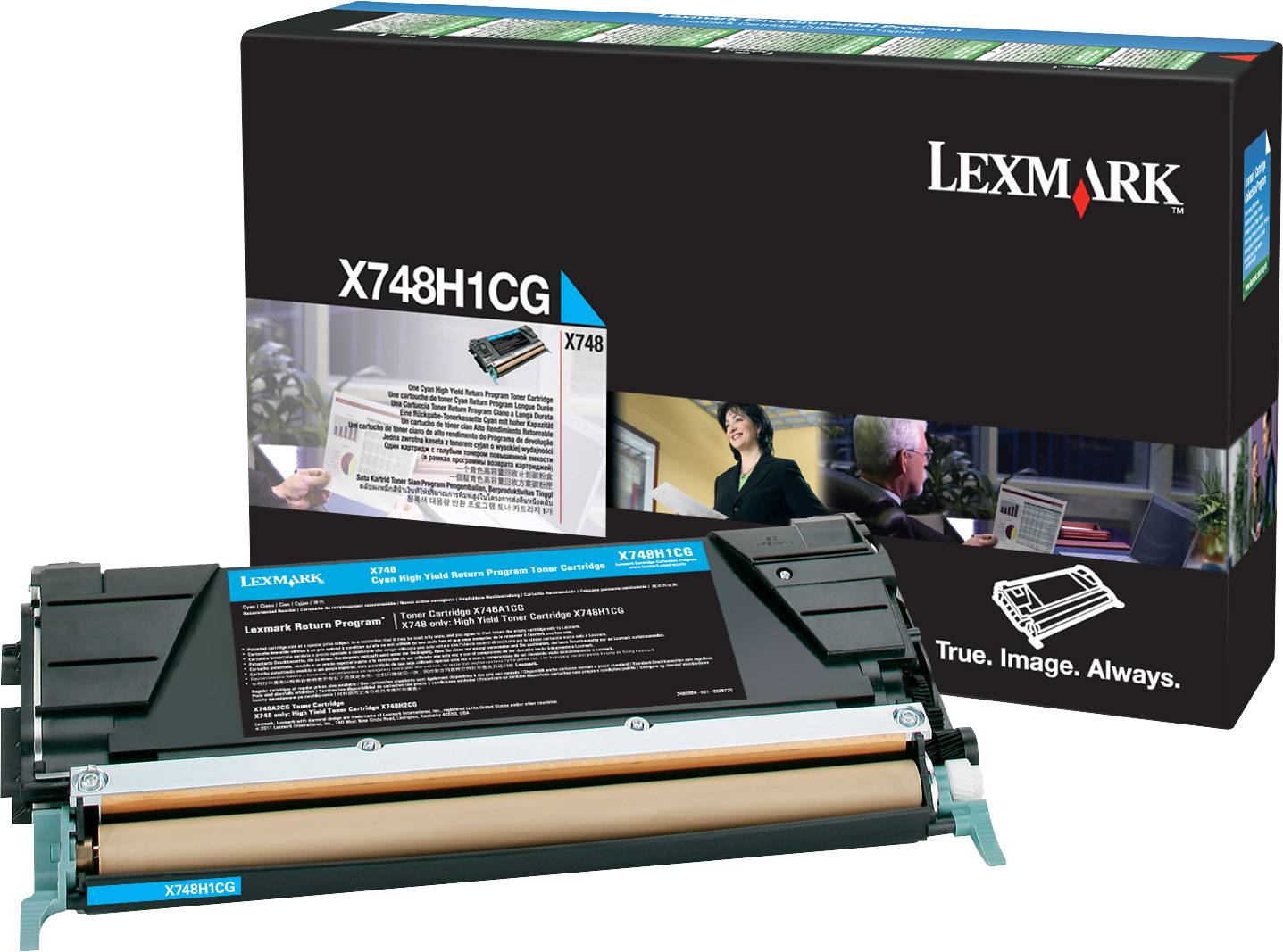 Lexmark Rückgabe Tonerkassette X748 Original Cyan 10000 Seiten X748H1CG