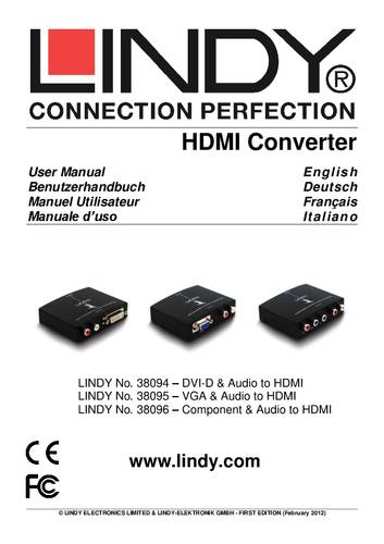 AV Konverter LINDY DVI-D und Audio an HDMI Konverter [ - ]