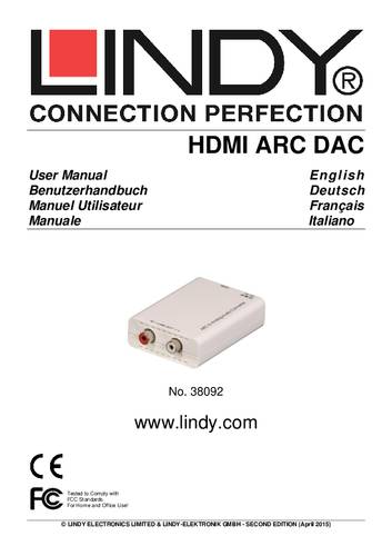 AV Konverter LINDY HDMI ARC Audio Converter [ - ]