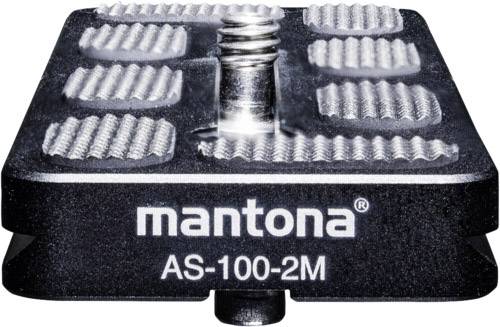 Mantona AS-100-2M Schnellwechselplatte Außengewinde=1/4", 3/8"