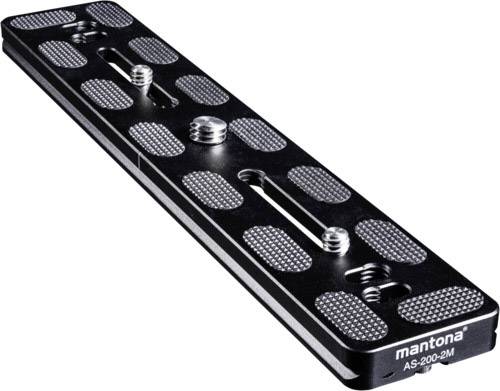 Mantona AS-200-2M Schnellwechselplatte Schnellwechselplatte Außengewinde=1/4", 3/8"