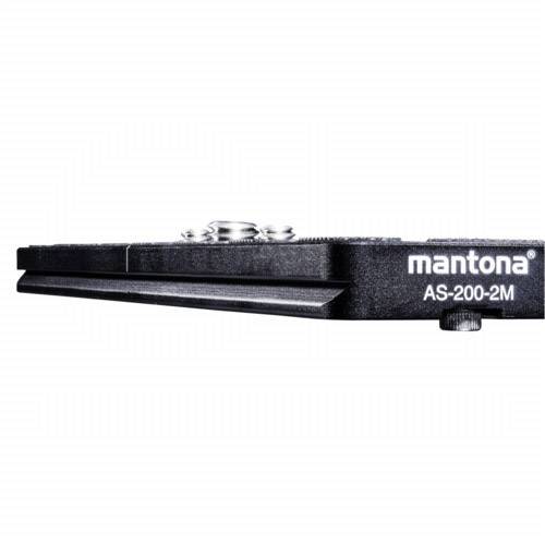 Mantona AS-200-2M Schnellwechselplatte Schnellwechselplatte Außengewinde=1/4", 3/8"