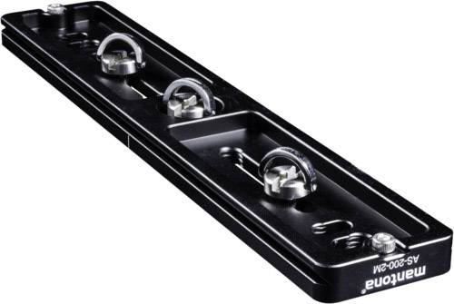 Mantona AS-200-2M Schnellwechselplatte Schnellwechselplatte Außengewinde=1/4", 3/8"