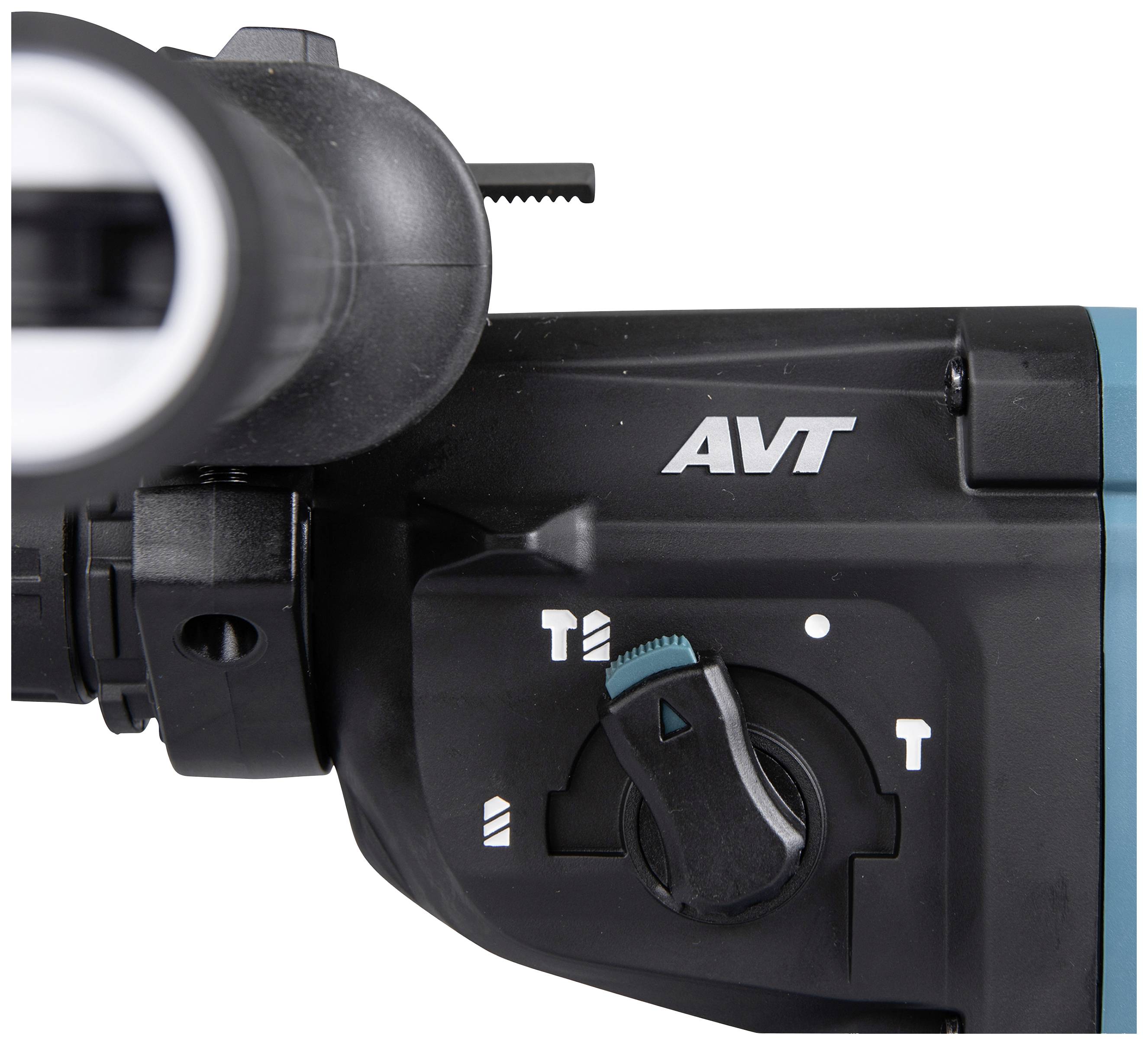 Elektrowerkzeug mit AVT-Logo, Drehknopf für Betriebsmodi und Hebel.