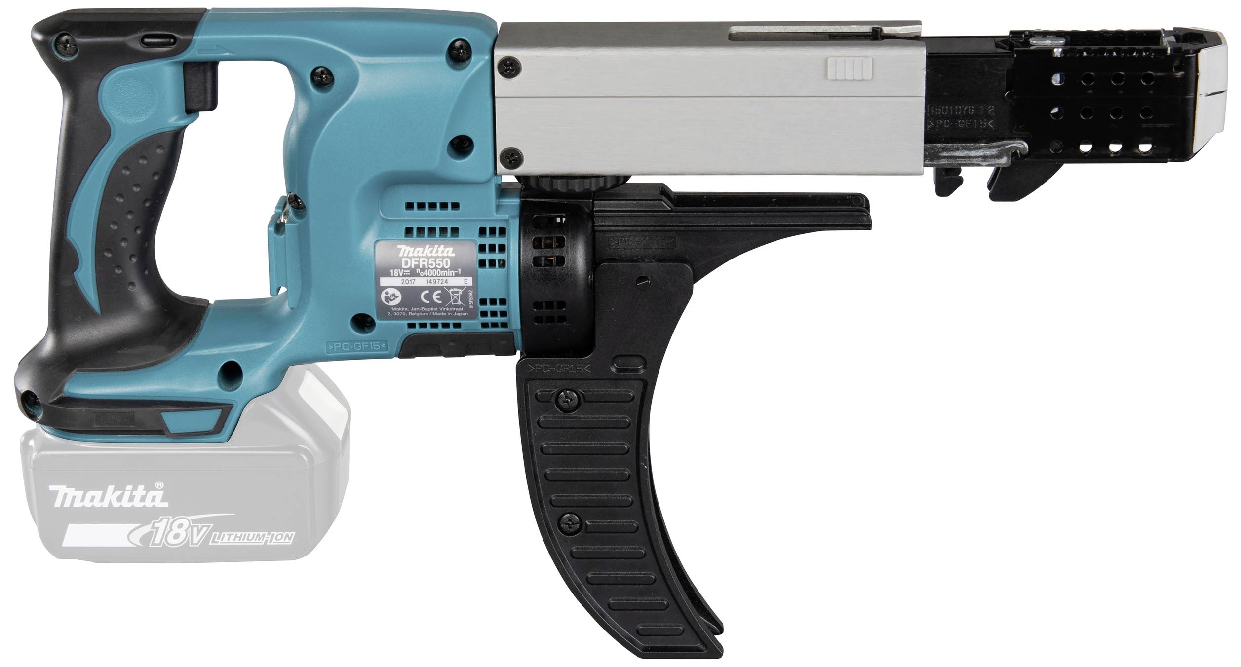 Elektrowerkzeug mit blauem Gehäuse und schwarzem Griff, kabellos, für präzises Verschrauben in Bau- und Renovierungsprojekten.