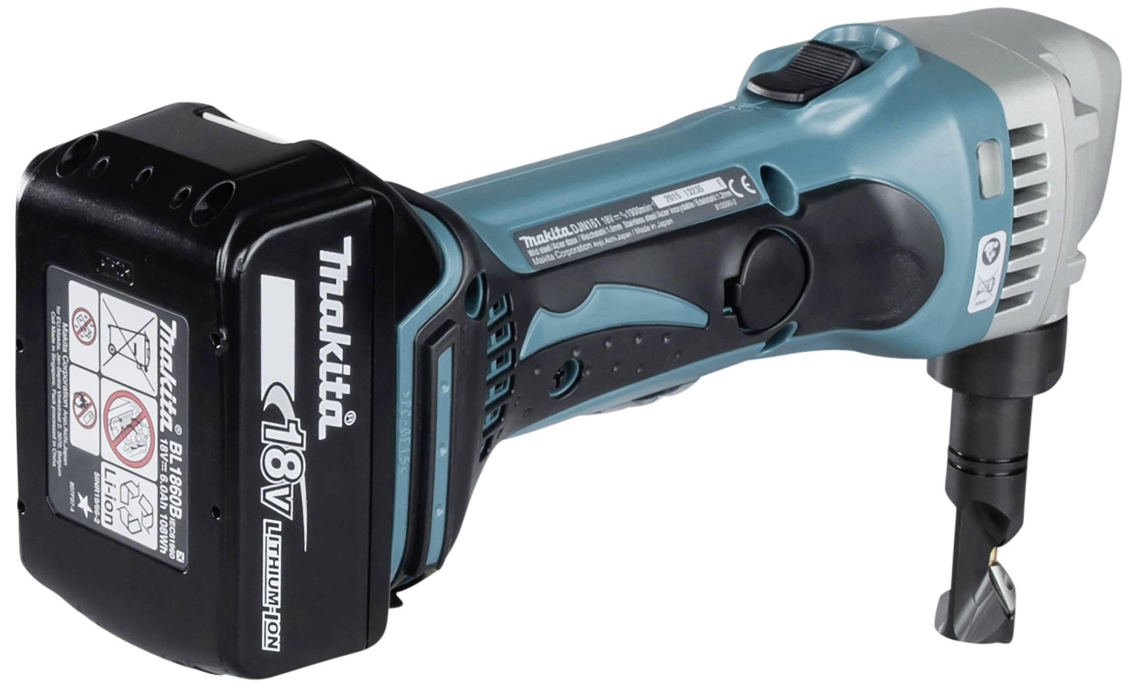 Makita Akku-Knabber DJN161Z ohne Akku, ohne Ladegerät Akkuspannung 18V