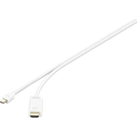 Renkforce Mini-DisplayPort / HDMI Adapterkabel Mini DisplayPort Stecker, HDMI-A Stecker 1.80m Weiß RF-4660902 vergoldete Renkforce Mini-DisplayPort / HDMI Adapterkabel Mini DisplayPort Stecker, HDMI-A Stecker 1.80m Weiß RF-4660902 vergoldete