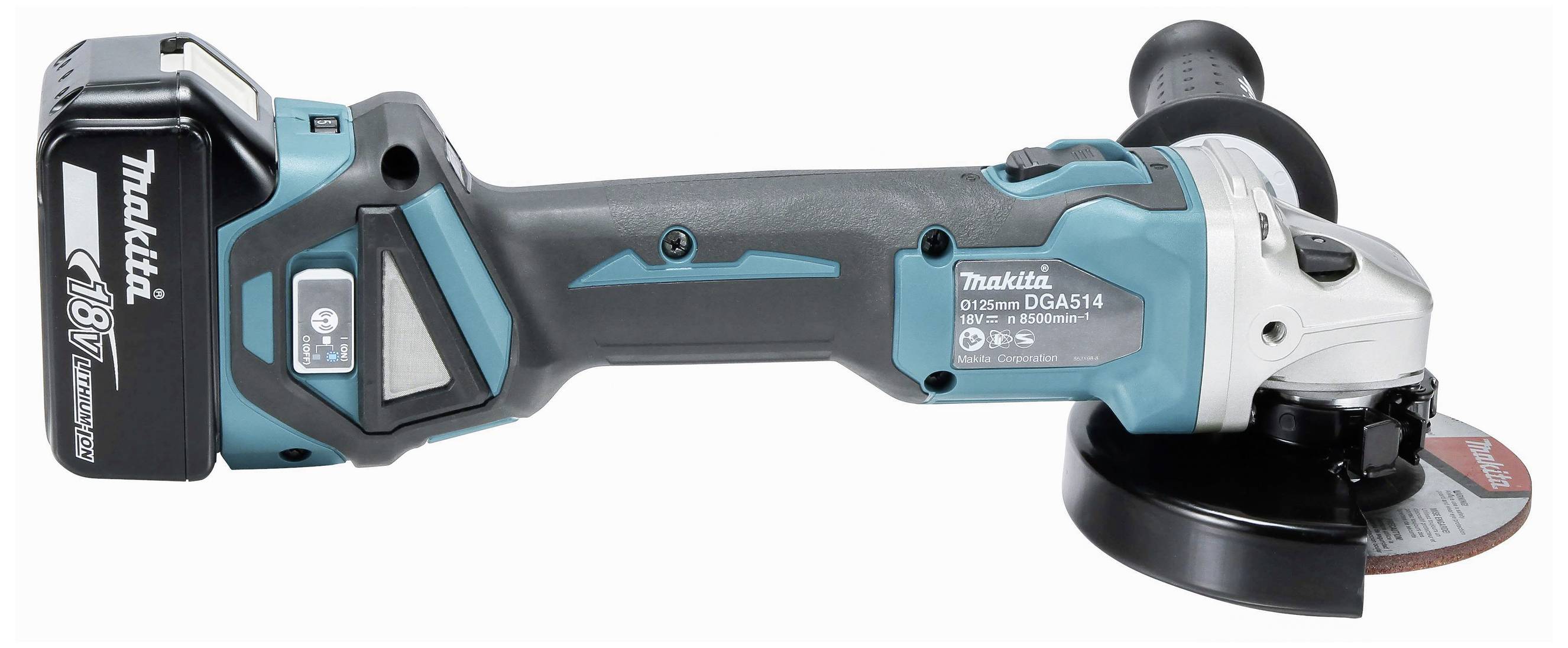 Makita DGA514ZJU1 Akku-Winkelschleifer 125 mm inkl. Koffer, mit Zubehör, ohne Akku 18 V