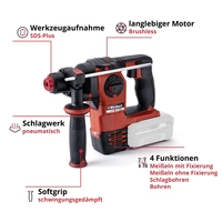 Einhell Professional HEROCCO 18/20 SDS-Plus-Akku-Bohrhammer 18V Li-Ion ohne Akku, ohne Ladegerät, inkl. Koffer Einhell Professional HEROCCO 18/20 SDS-Plus-Akku-Bohrhammer 18V Li-Ion ohne Akku, ohne Ladegerät, inkl. Koffer