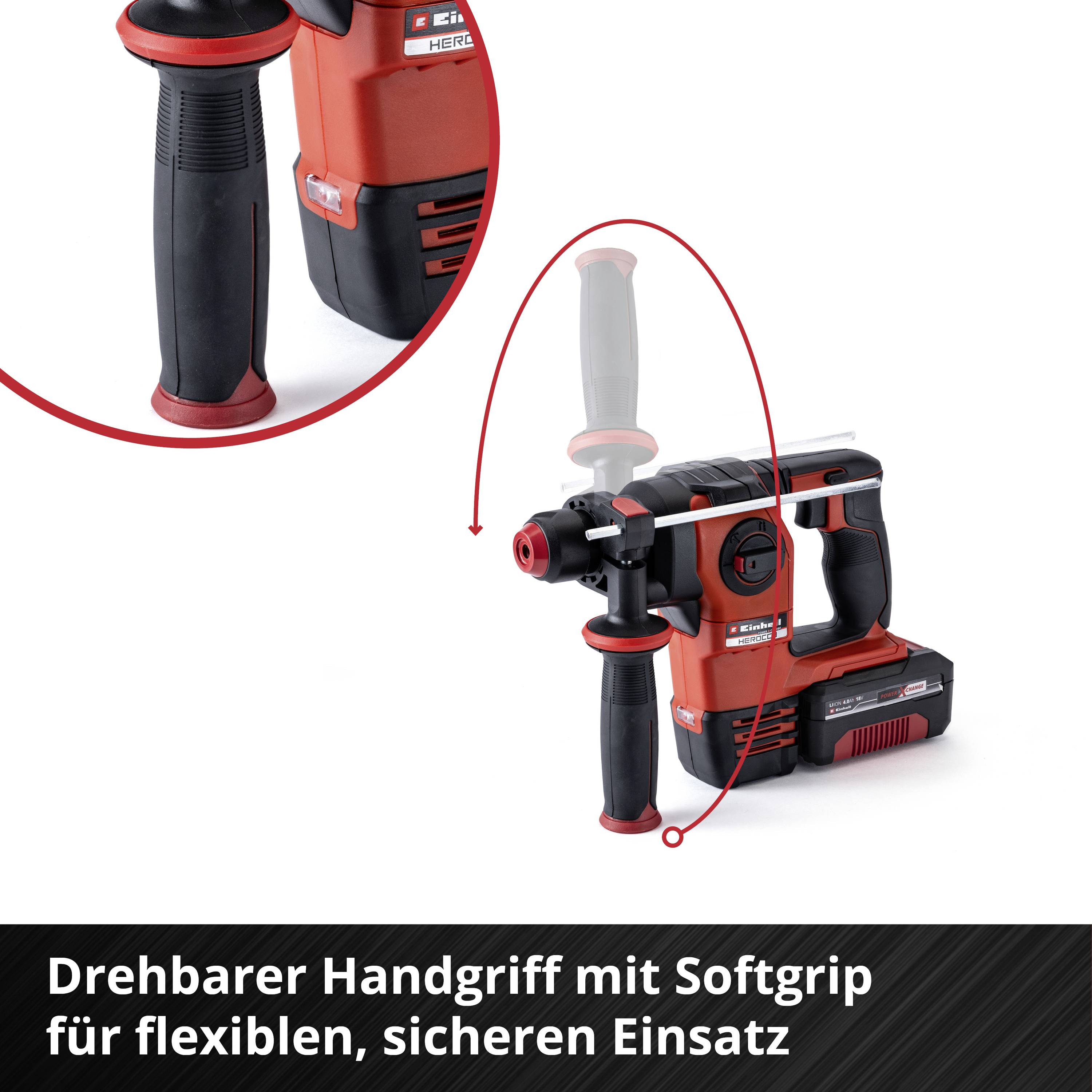 Einhell Professional HEROCCO 18/20 SDS-Plus-Akku-Bohrhammer 18V Li-Ion ohne Akku, ohne Ladegerät, inkl. Koffer