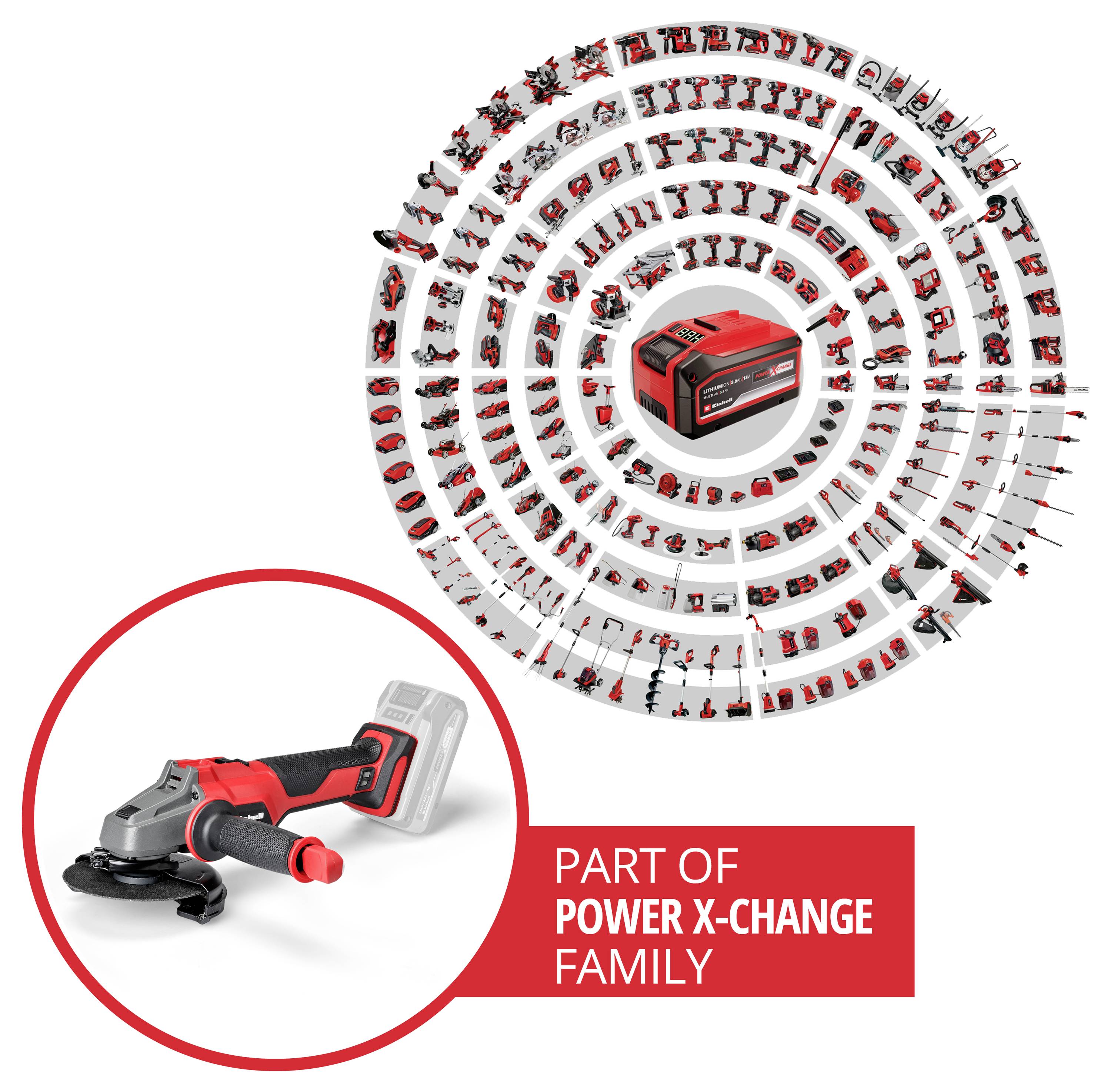 Einhell Professional AXXIO 18/125 4431140 Akku-Winkelschleifer 125mm ohne Akku, ohne Ladegerät 18V