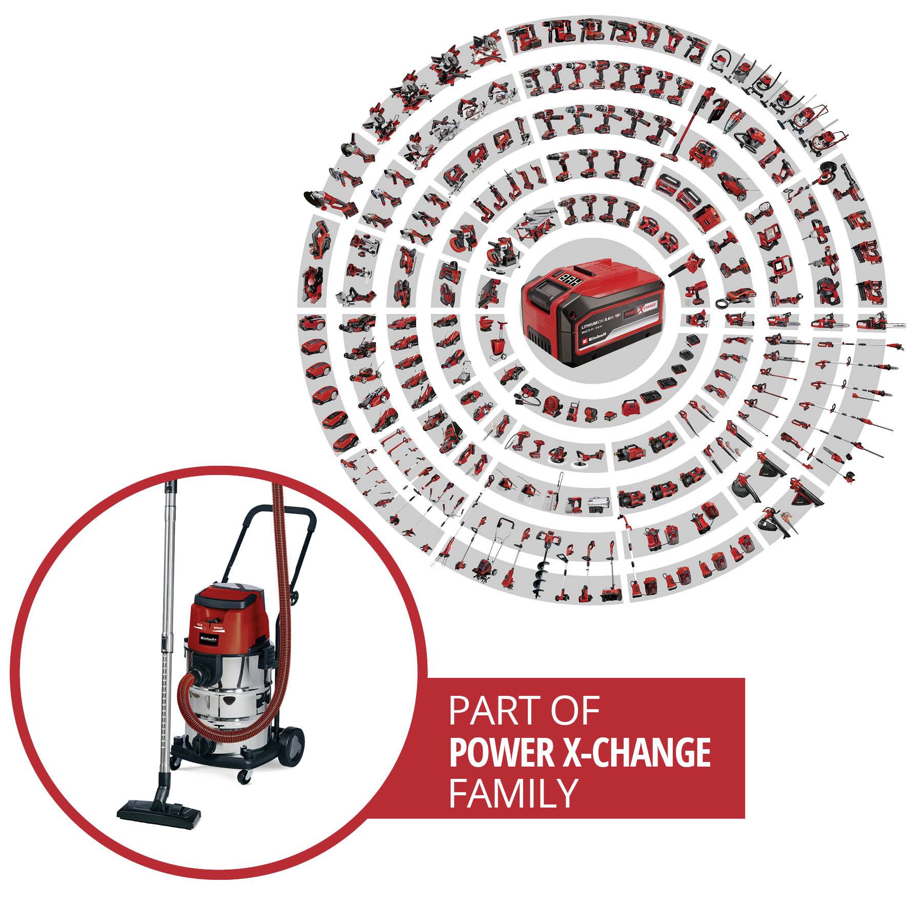 Einhell Power X-Change TE-VC 36/30 Li S-Solo 2347140 Nass-/Trockensauger 30l ohne Akku