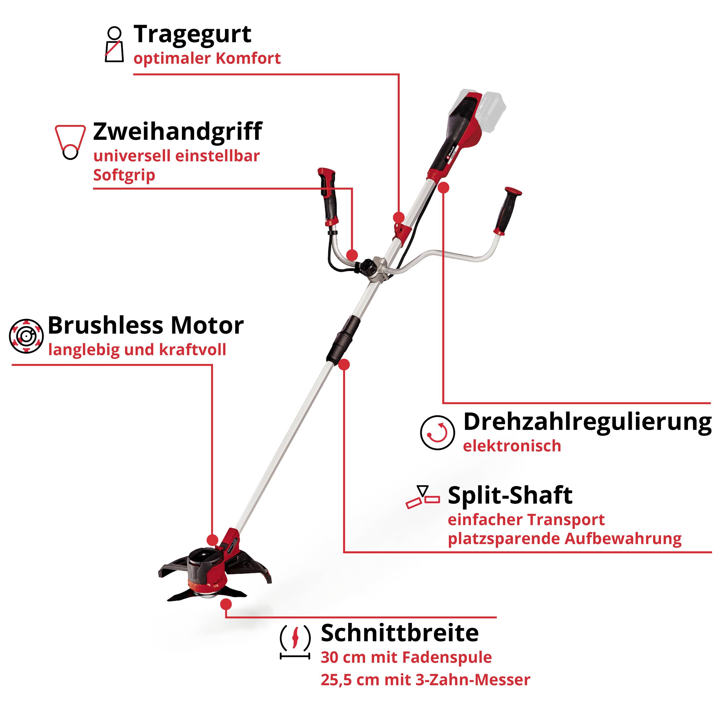 Einhell Power X-Change AGILLO Akku Motorsense ohne Akku 36 V Schnittbreite (max.): 30 cm