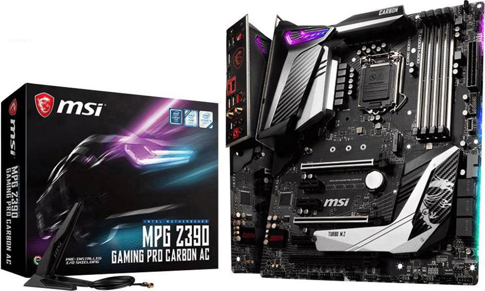 MSI Gaming MPG Z390 GAMING PRO CARBON Mainboard Sockel (PC) Intel® 1151v2 Formfaktor (Details) ATX