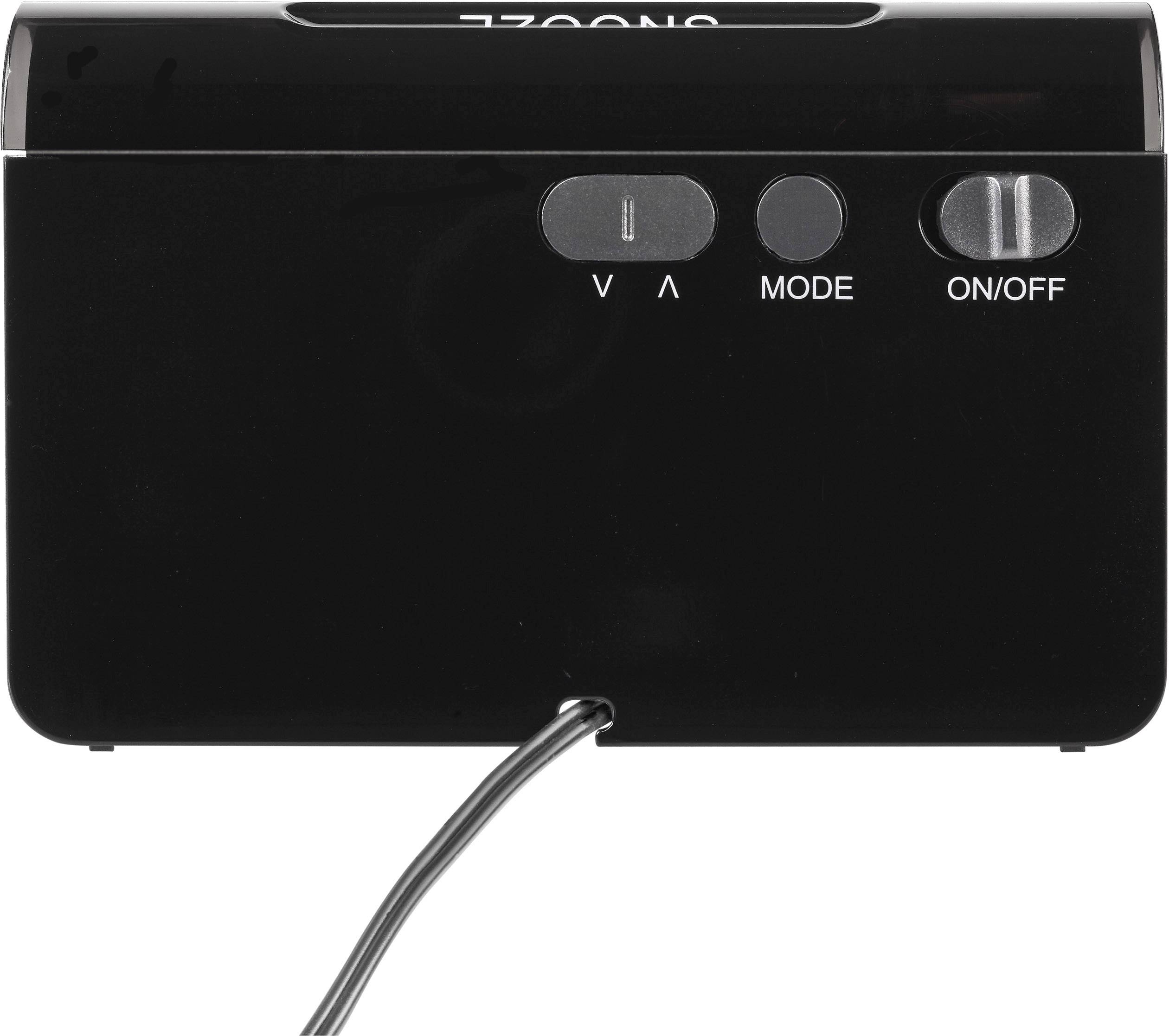 TFA Dostmann 60.2543.02 Funk Wecker Schwarz Alarmzeiten 1 Großes Display