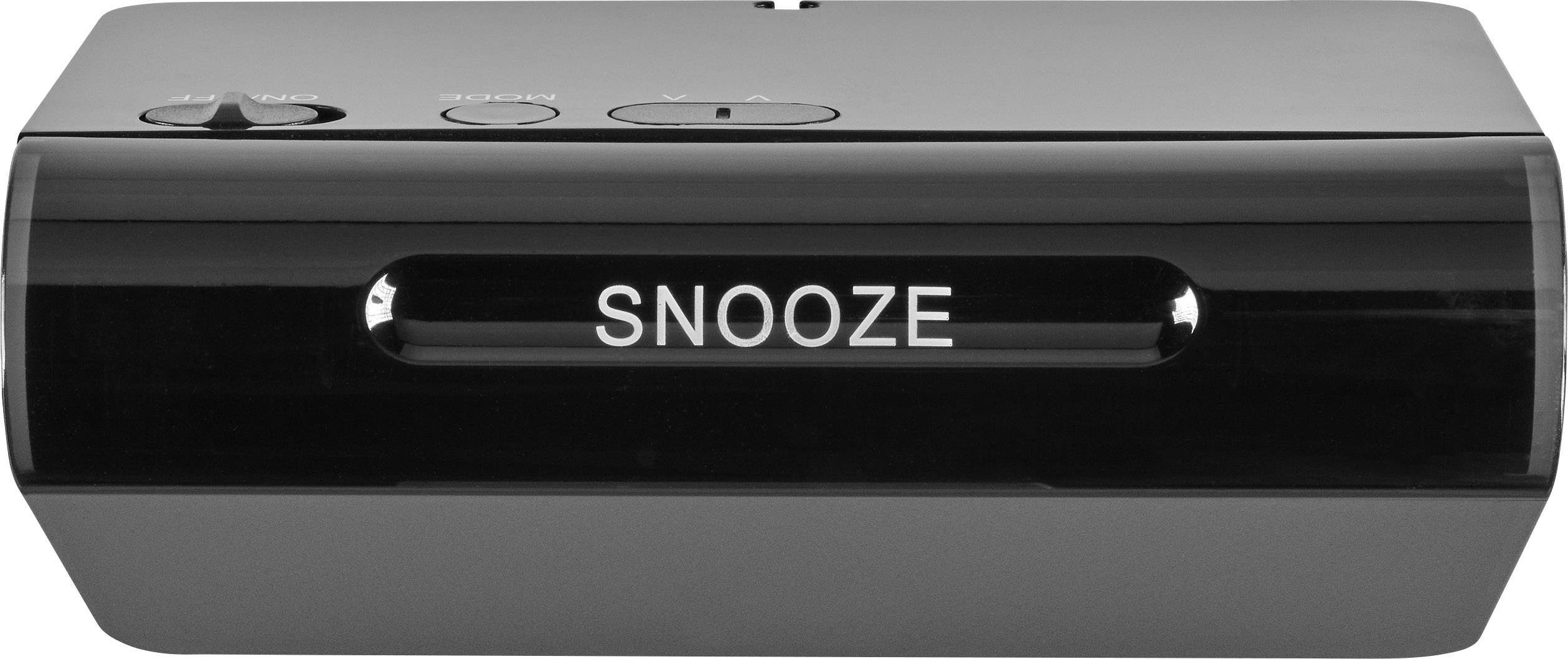 TFA Dostmann 60.2543.02 Funk Wecker Schwarz Alarmzeiten 1 Großes Display