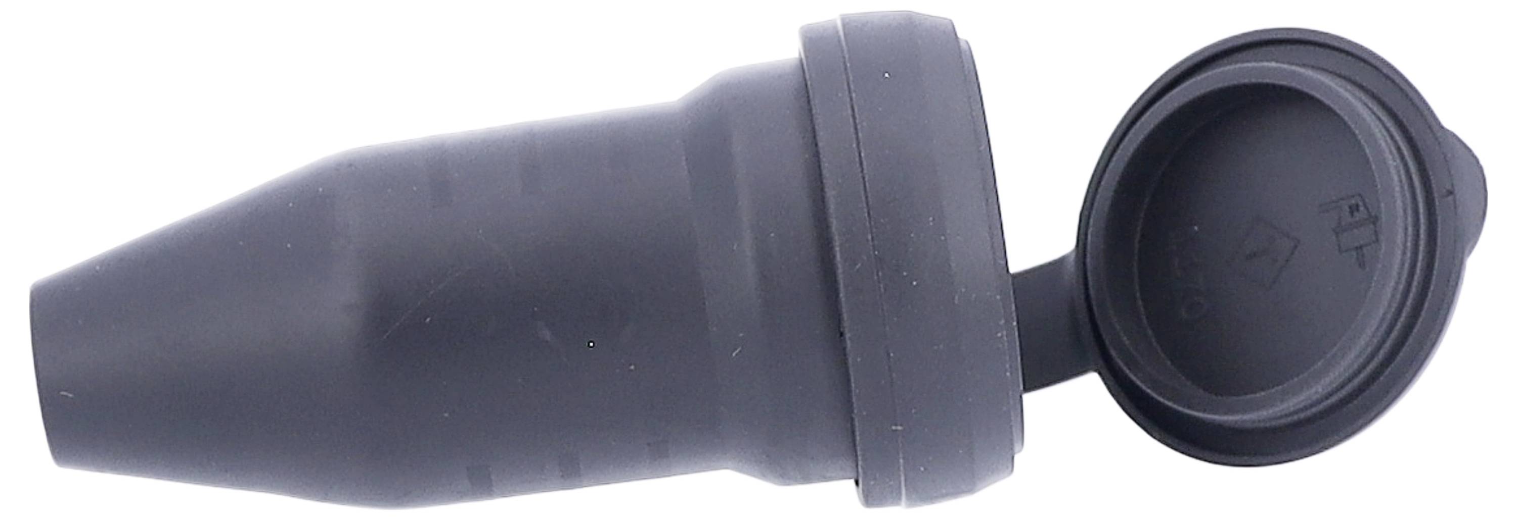 AS Schwabe 60417 Schutzkontaktkupplung Vollgummi 230V Schwarz IP44