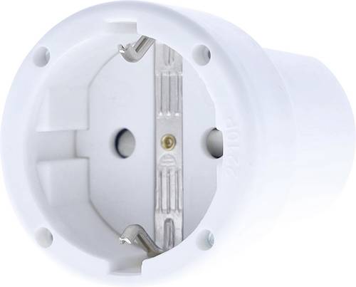 AS Schwabe 62224 Schutzkontaktkupplung PVC 230 V Weiß