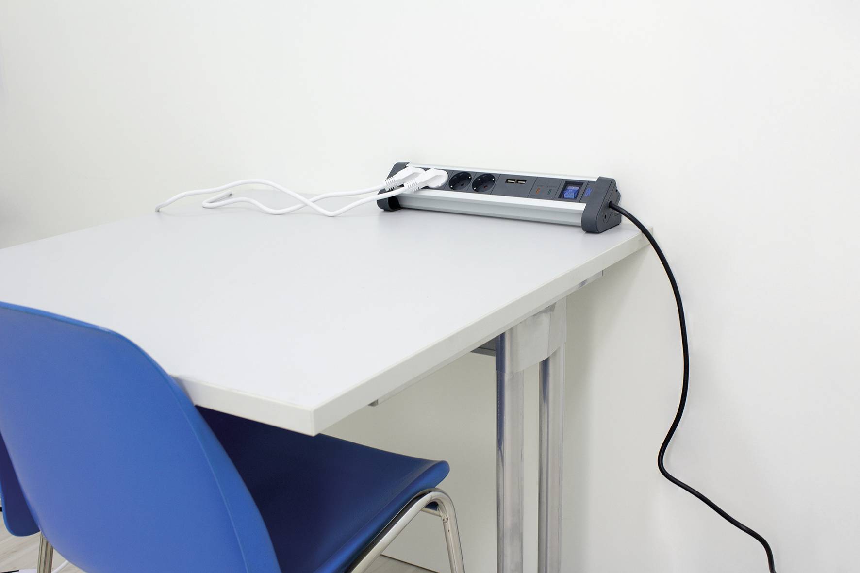 AS Schwabe 18361 Steckdosenleiste mit Schalter Schwarz, Silber Schutzkontakt 1St.