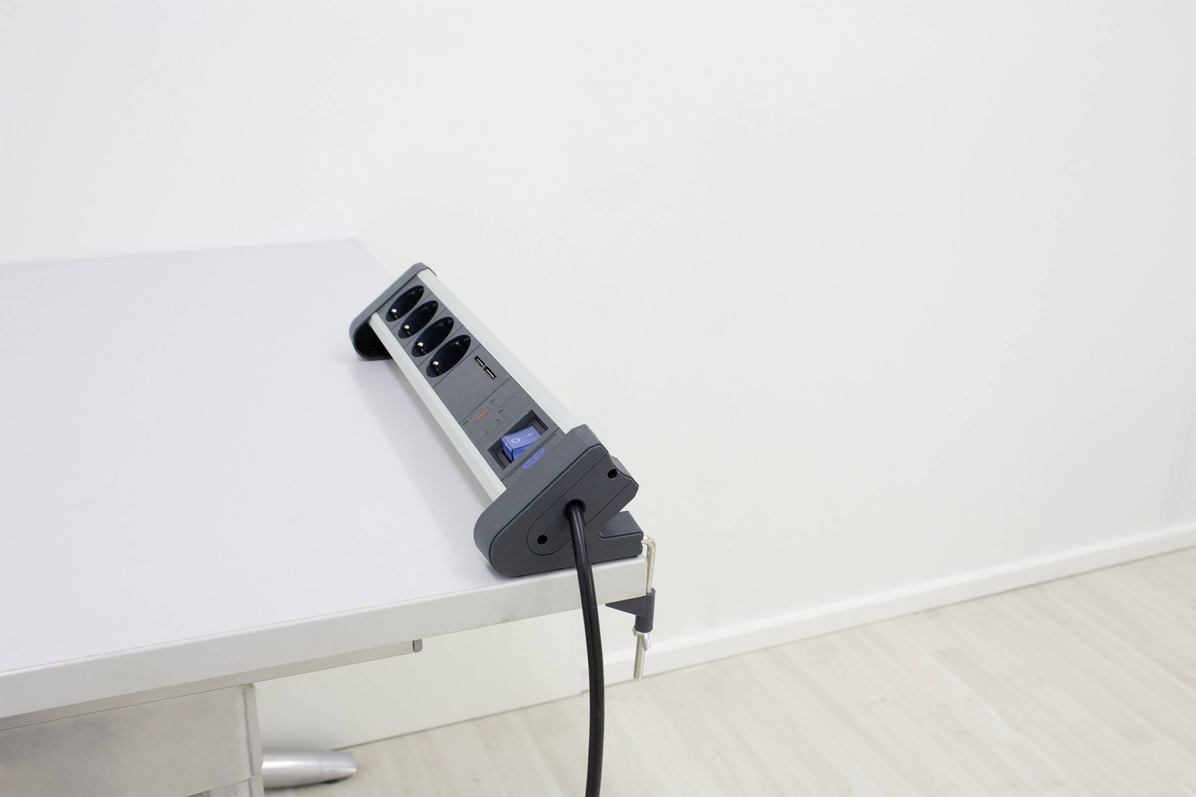 AS Schwabe 18361 Steckdosenleiste mit Schalter Schwarz, Silber Schutzkontakt 1St.