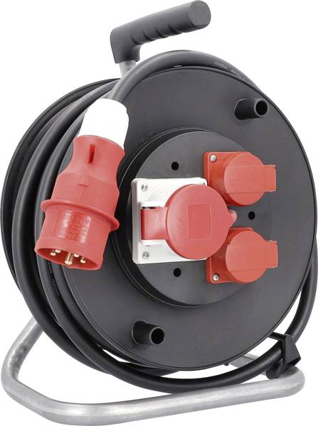 AS Schwabe 10155 Kabeltrommel 25.00m Schwarz CEE-Stecker 16A 5polig