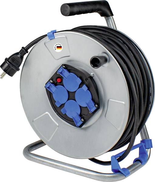 AS Schwabe 10412 Kabeltrommel 50.00m Schwarz Schutzkontakt-Stecker