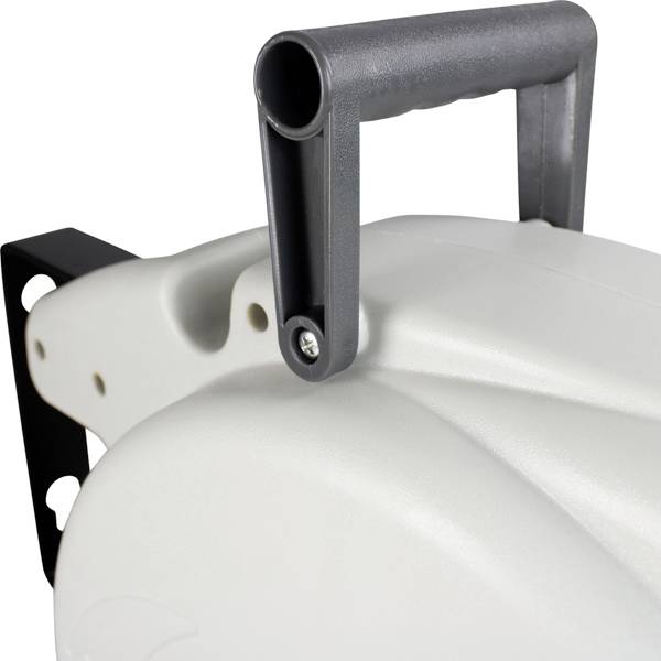 AS Schwabe 12611 Wandkabeltrommel 15.00 m Schwarz Schutzkontakt-Winkelstecker, Frankreich-Stecker