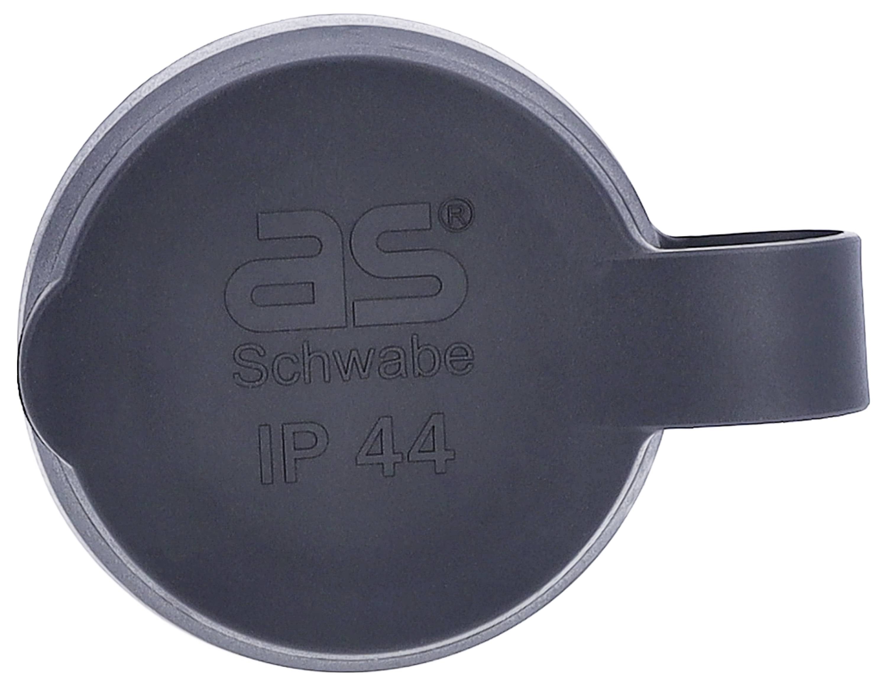 AS Schwabe 60419 Schutzkontaktkupplung 230V Schwarz IP44