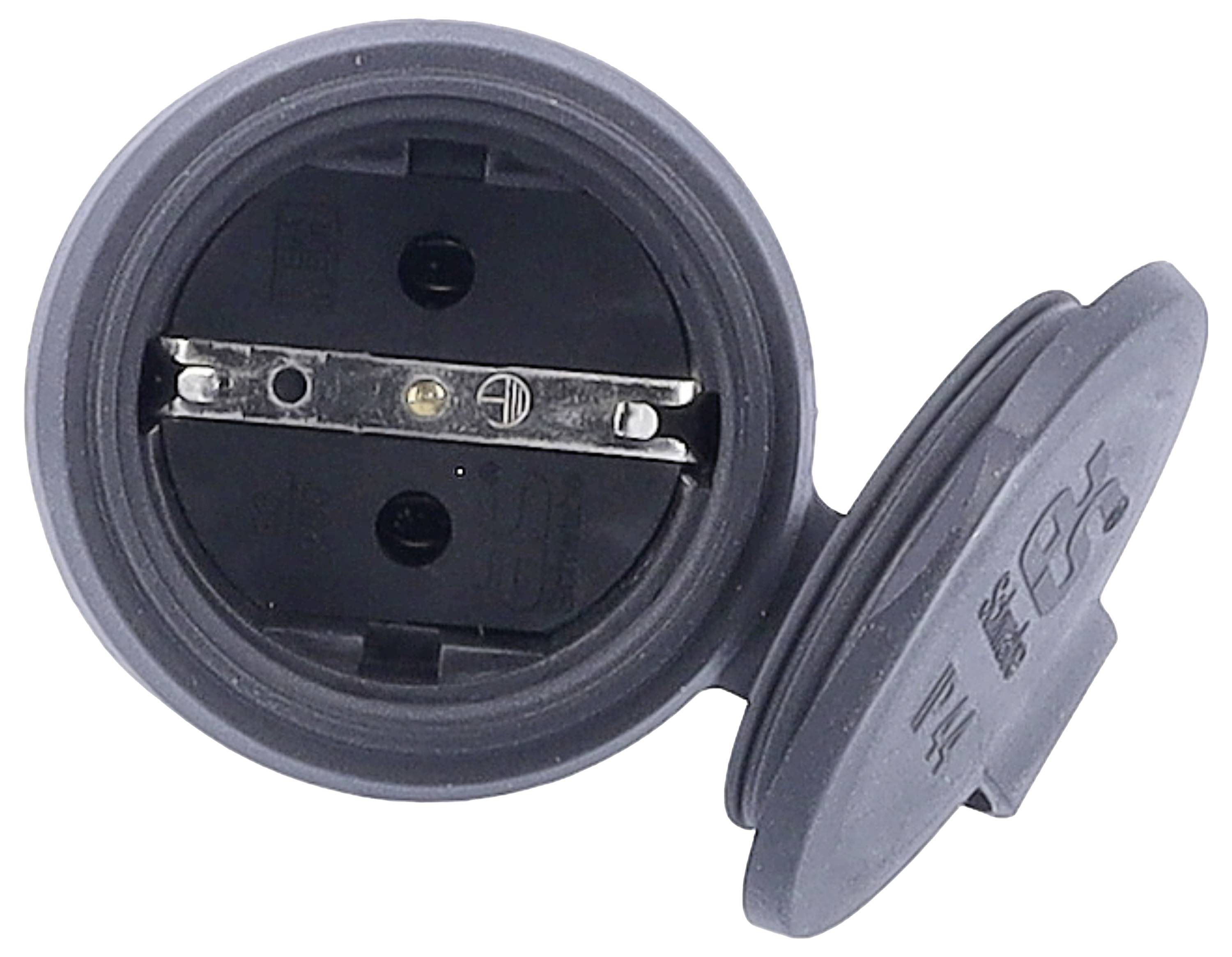 AS Schwabe 60419 Schutzkontaktkupplung 230V Schwarz IP44