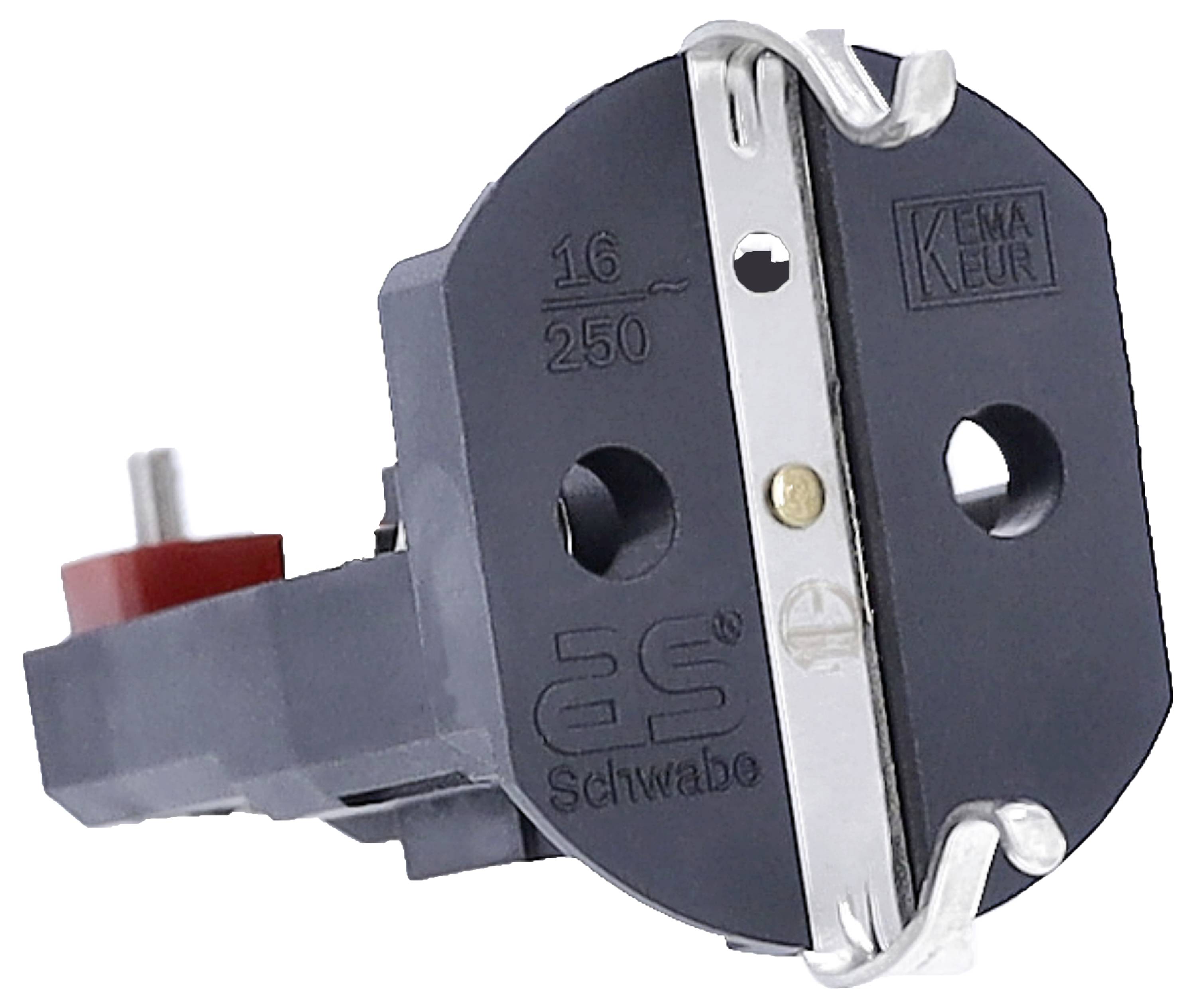 AS Schwabe 60419 Schutzkontaktkupplung 230V Schwarz IP44