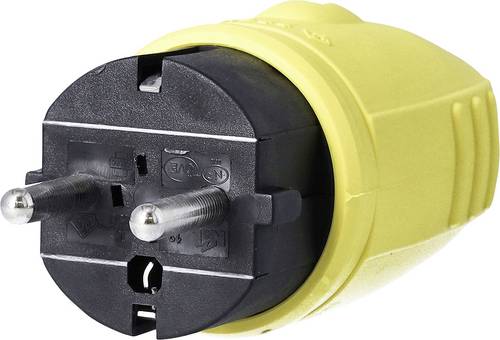 AS Schwabe 62403 Schutzkontaktstecker Gummi 230 V Gelb IP44