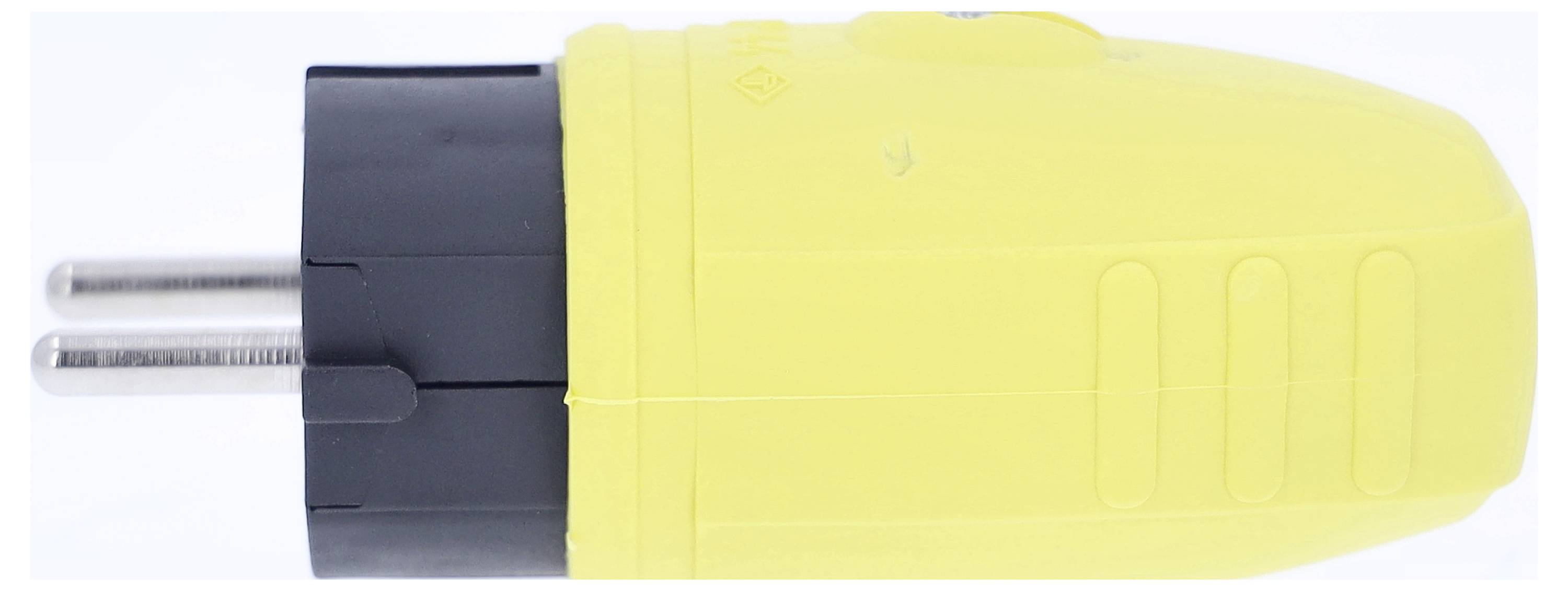 AS Schwabe 62403 Schutzkontaktstecker Gummi 230V Gelb IP44