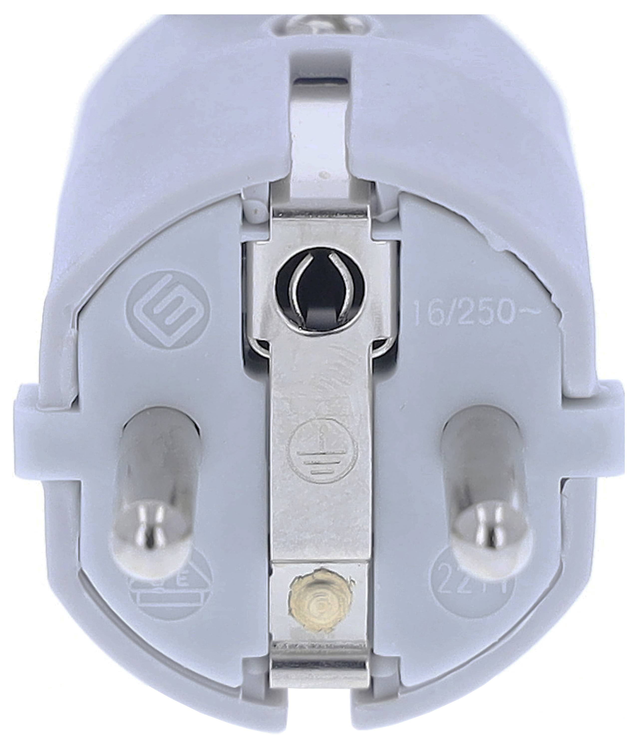 AS Schwabe 62220 Schutzkontaktstecker PVC 230 V Grau