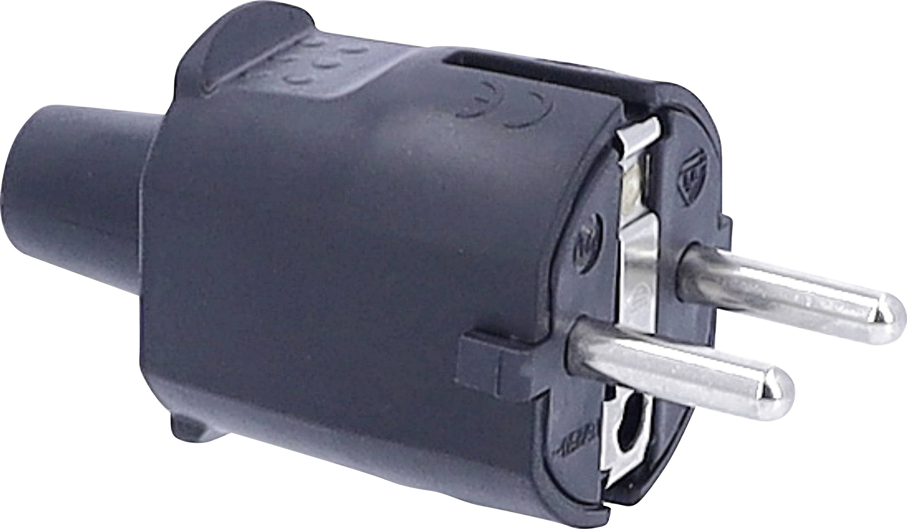 AS Schwabe 62222 Schutzkontaktstecker PVC 230V Schwarz