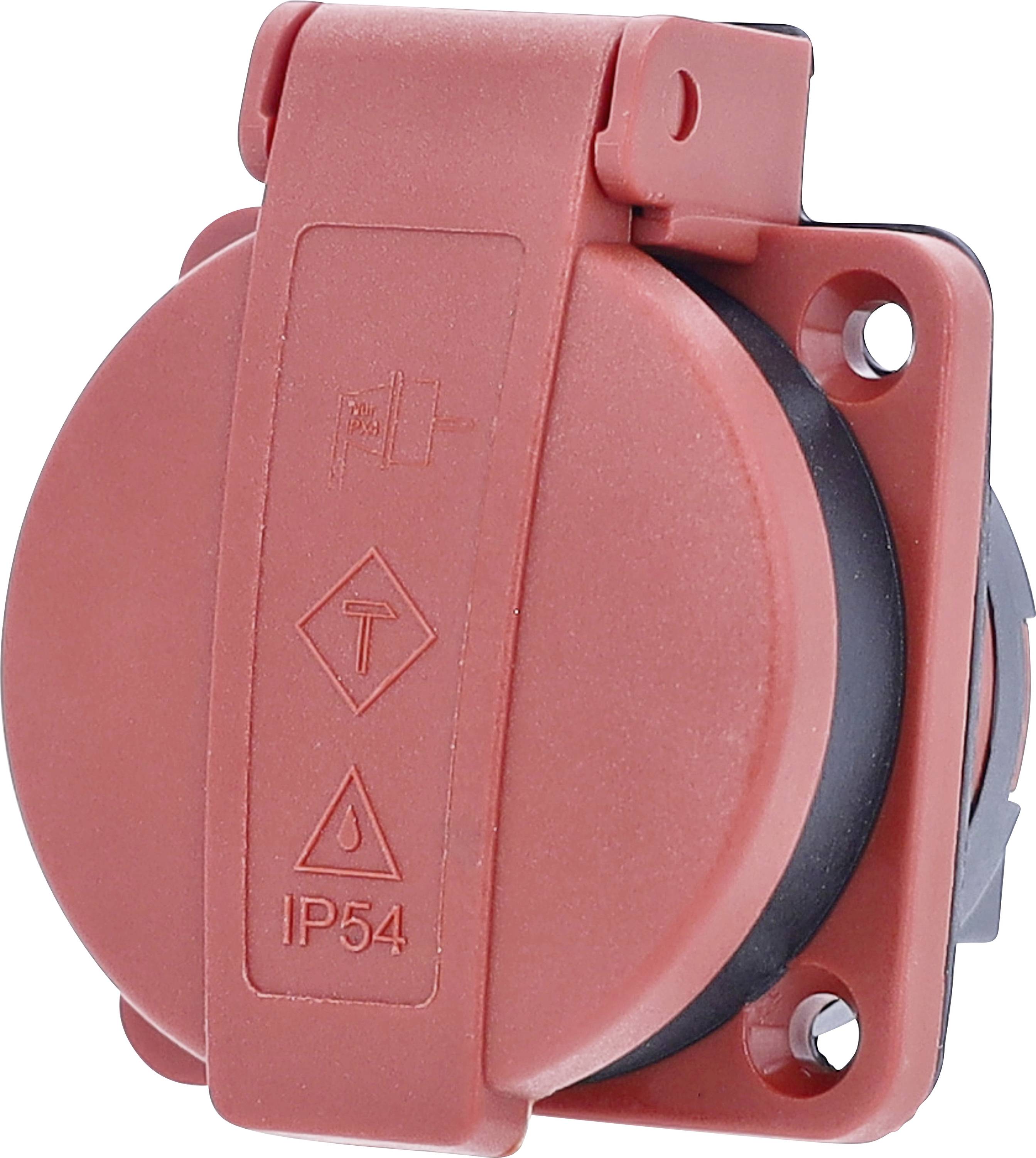 AS Schwabe 45080 Einbau-Steckdose IP54 Rot