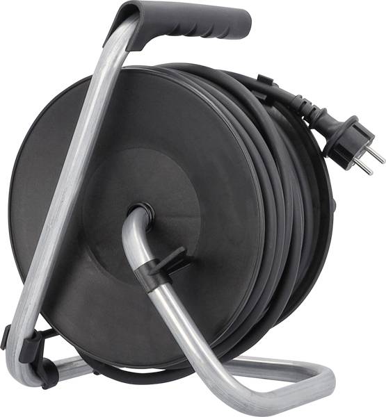 AS Schwabe 10133 Kabeltrommel 33.00m Schwarz Schutzkontakt-Stecker
