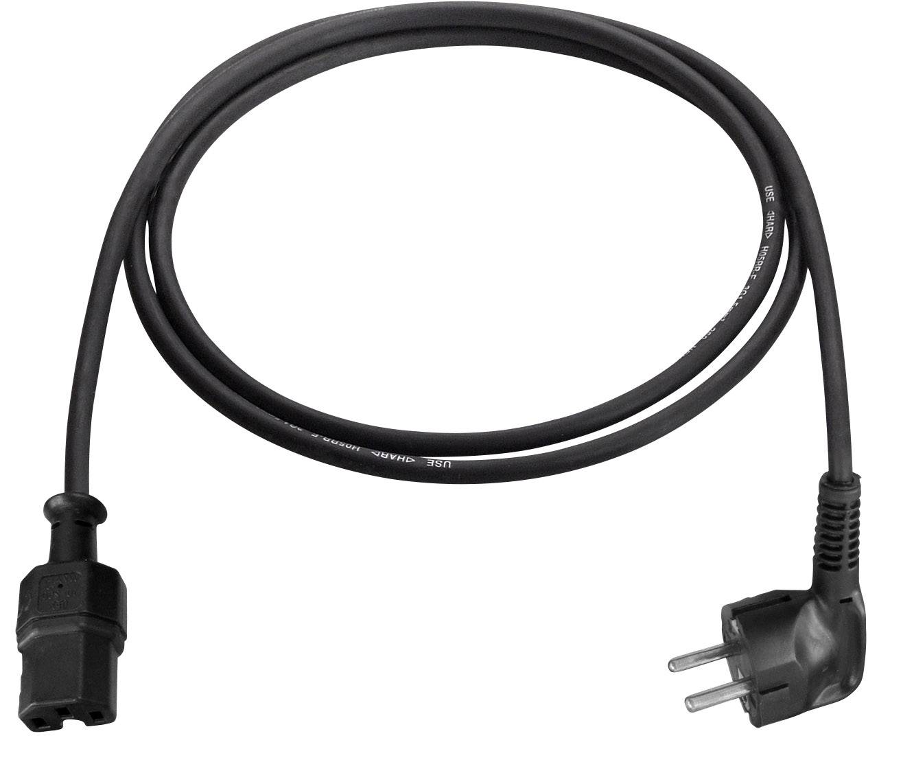 AS Schwabe 70873 Strom Anschlusskabel Schwarz 2.00m