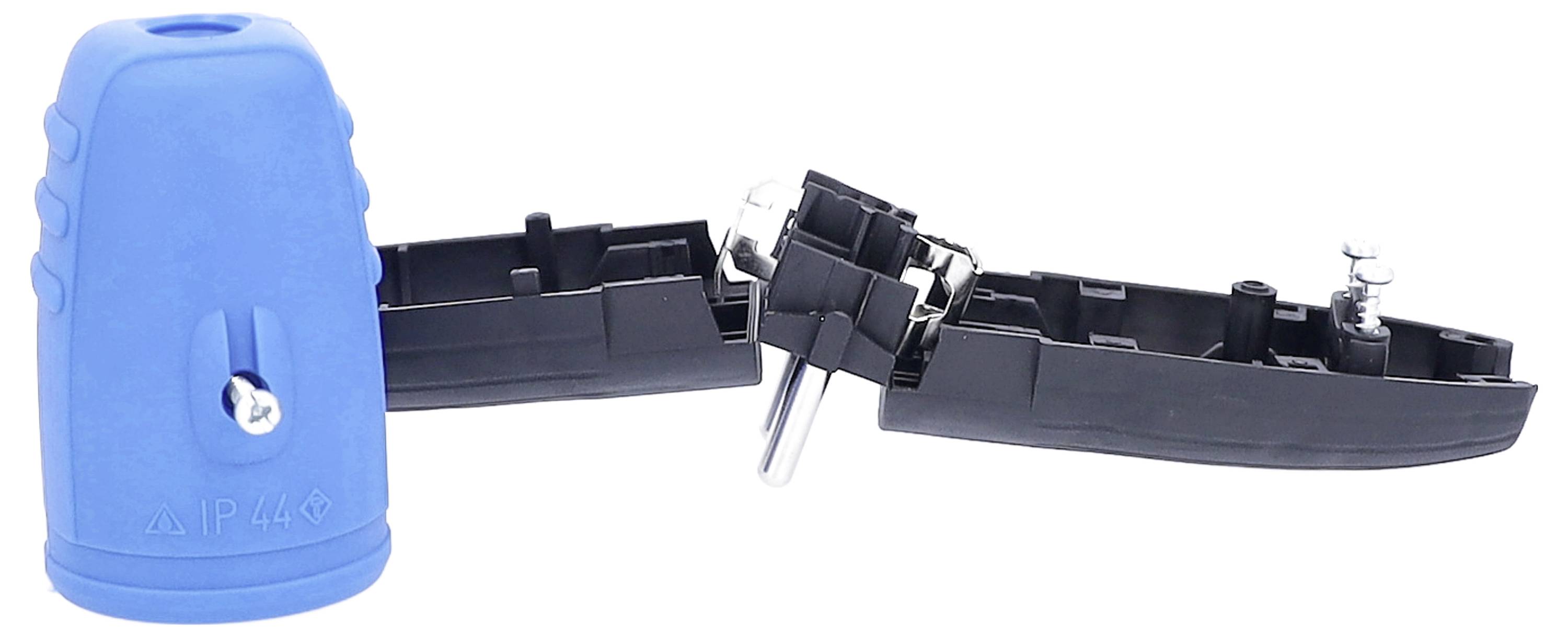 AS Schwabe 62401 Schutzkontaktstecker Gummi 230 V Blau IP44