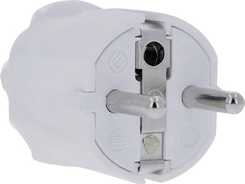 AS Schwabe 62221 Schutzkontaktstecker PVC 230 V Weiß IP20