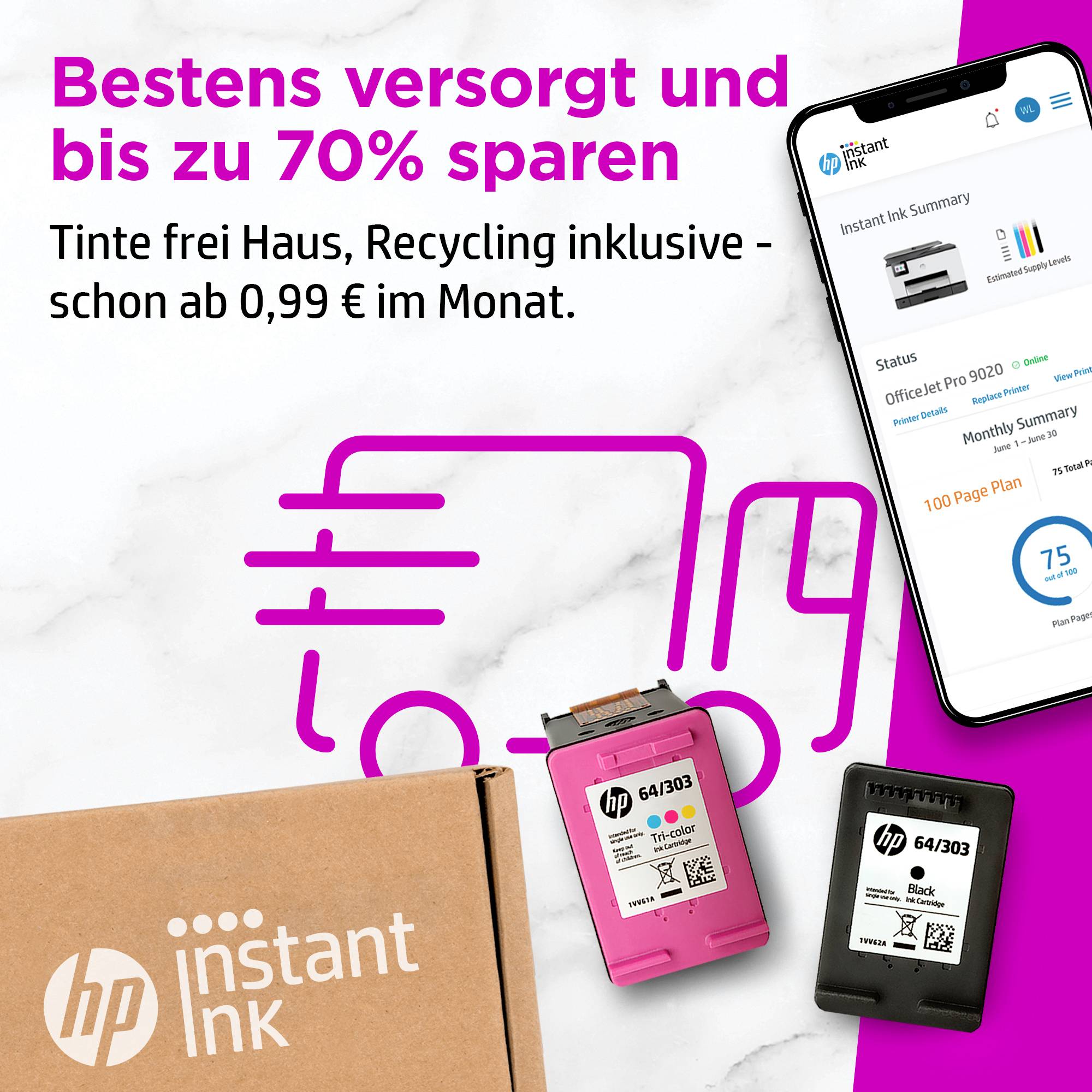 HP Deskjet 3760 All-in-One Multifunktionsdrucker A4 HP Instant Ink, WLAN, ADF