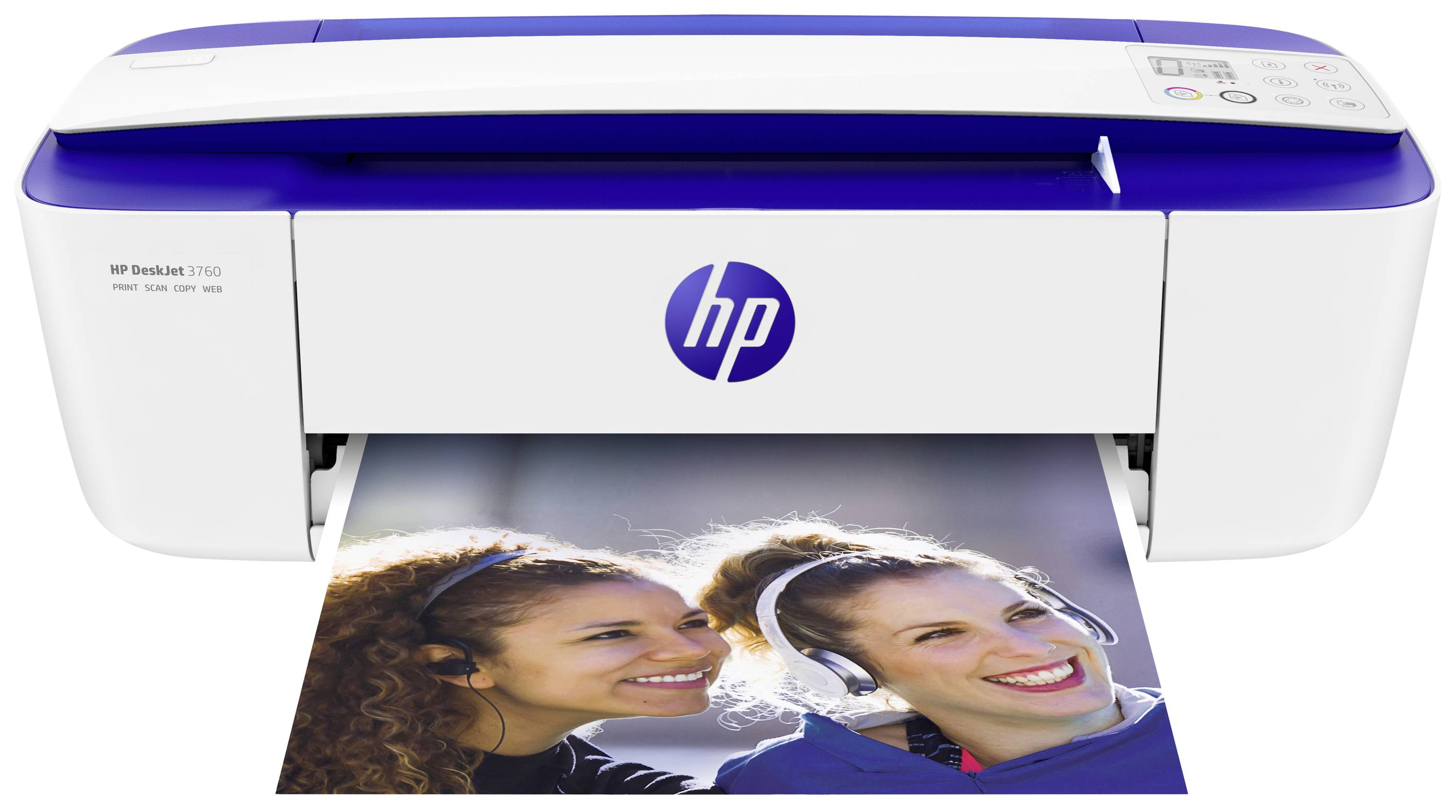 HP Deskjet 3760 All-in-One Farb Tintenstrahl Multifunktionsdrucker A4 Instant Ink, WLAN, ADF
