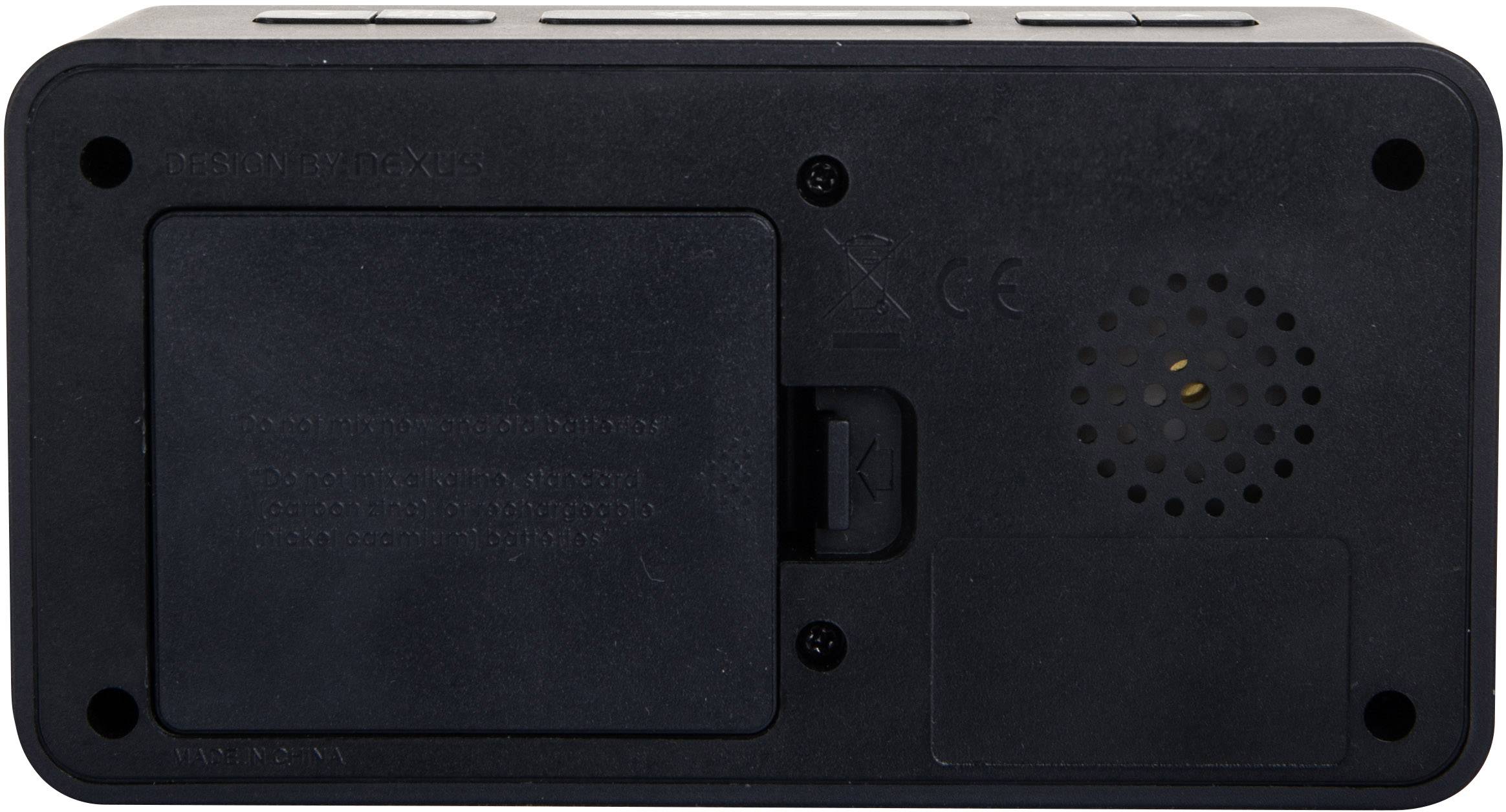 Techno Line WT496 Funk Wecker Schwarz Alarmzeiten 5