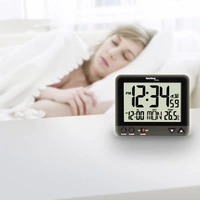 Techno Line WT 195 Funk Wecker Schwarz Alarmzeiten 1 Techno Line WT 195 Funk Wecker Schwarz Alarmzeiten 1