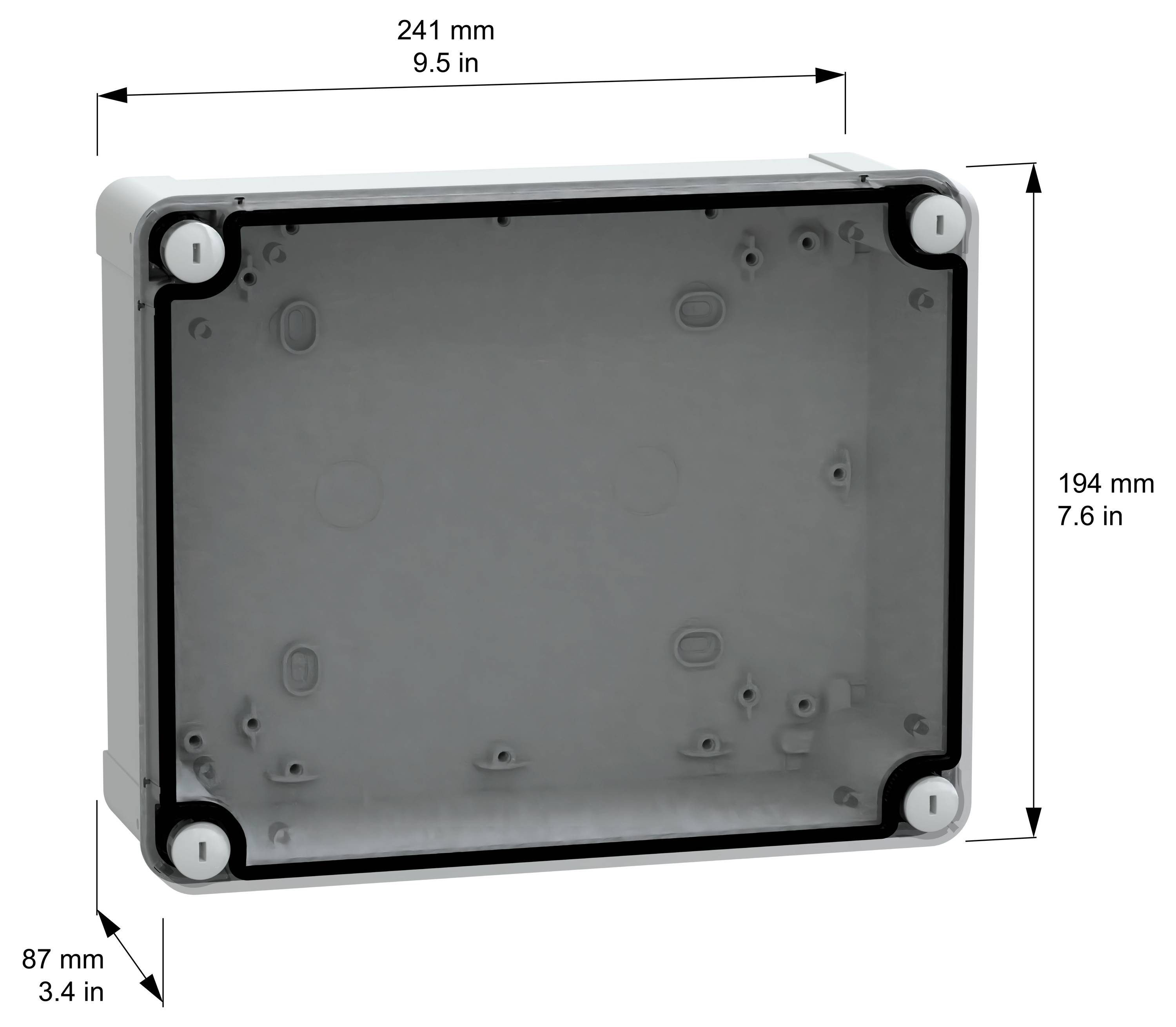 Schneider Electric PanelSeT TBS NSYTBS24198T Wand-Gehäuse 194 x 241 x 87 ABS Lichtgrau (RAL 7035) 1St.