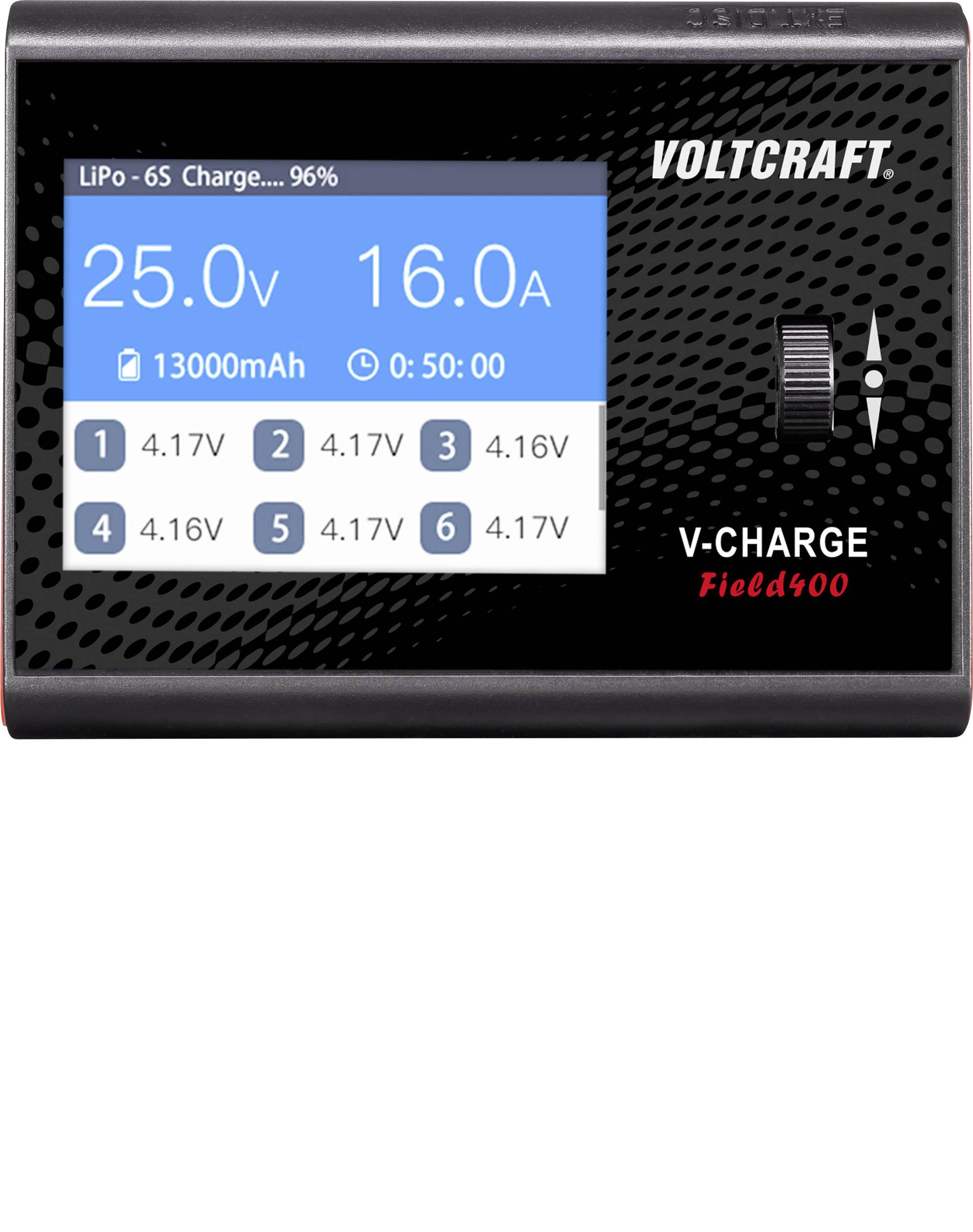 VOLTCRAFT V-Charge Field 400 Modellbau-Multifunktionsladegerät 12 V, 24 V 16 A Blei, LiFePO, LiHV