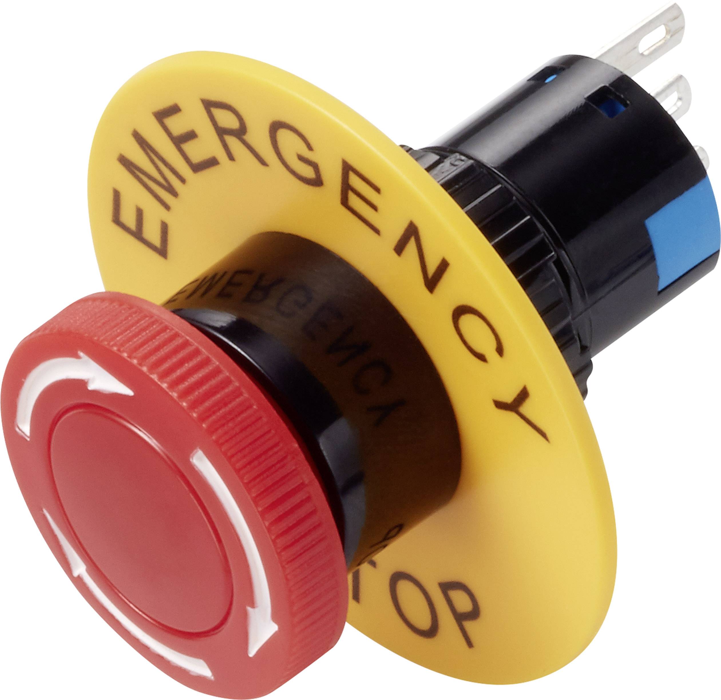 TRU COMPONENTS TC-S10 TC-7494424 Warnring für Not-Aus-Schalter (Ø) 40mm NOT-AUS Gelb